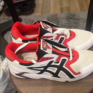 ASICS Men Sneakers - White, Red, and Black